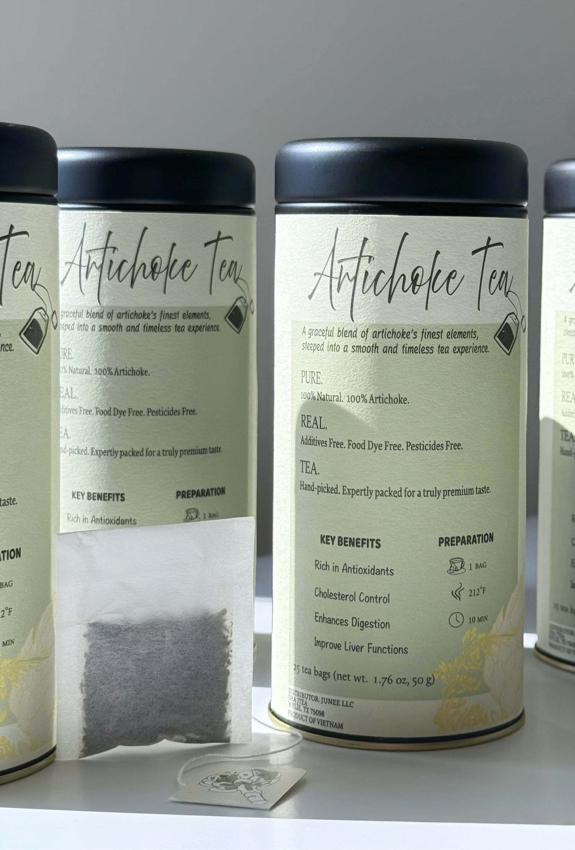 Artichoke Tea Bags – 25 Count in Reusable Tin